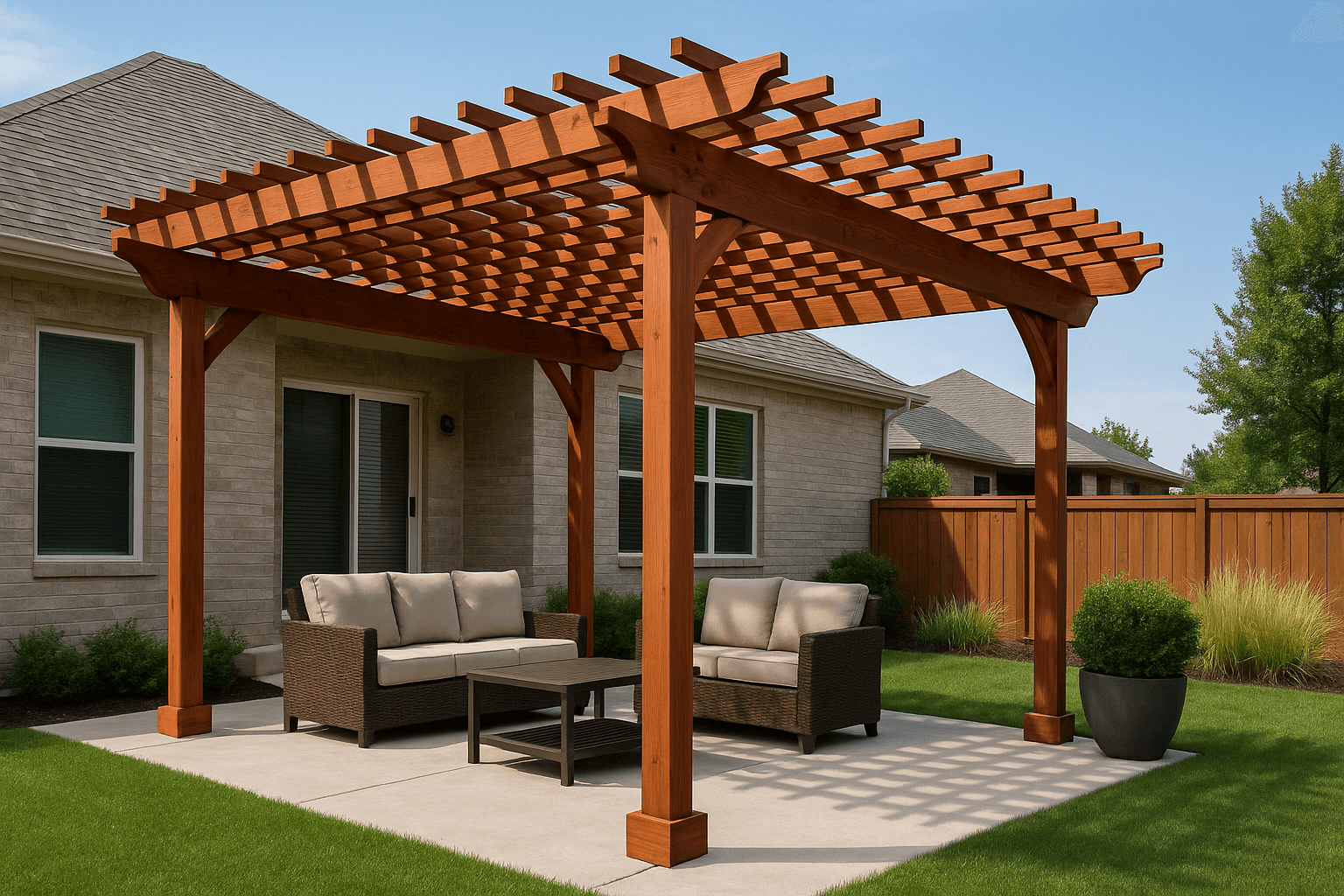 You are currently viewing Redwood Pergola: Stylish Outdoor Shade